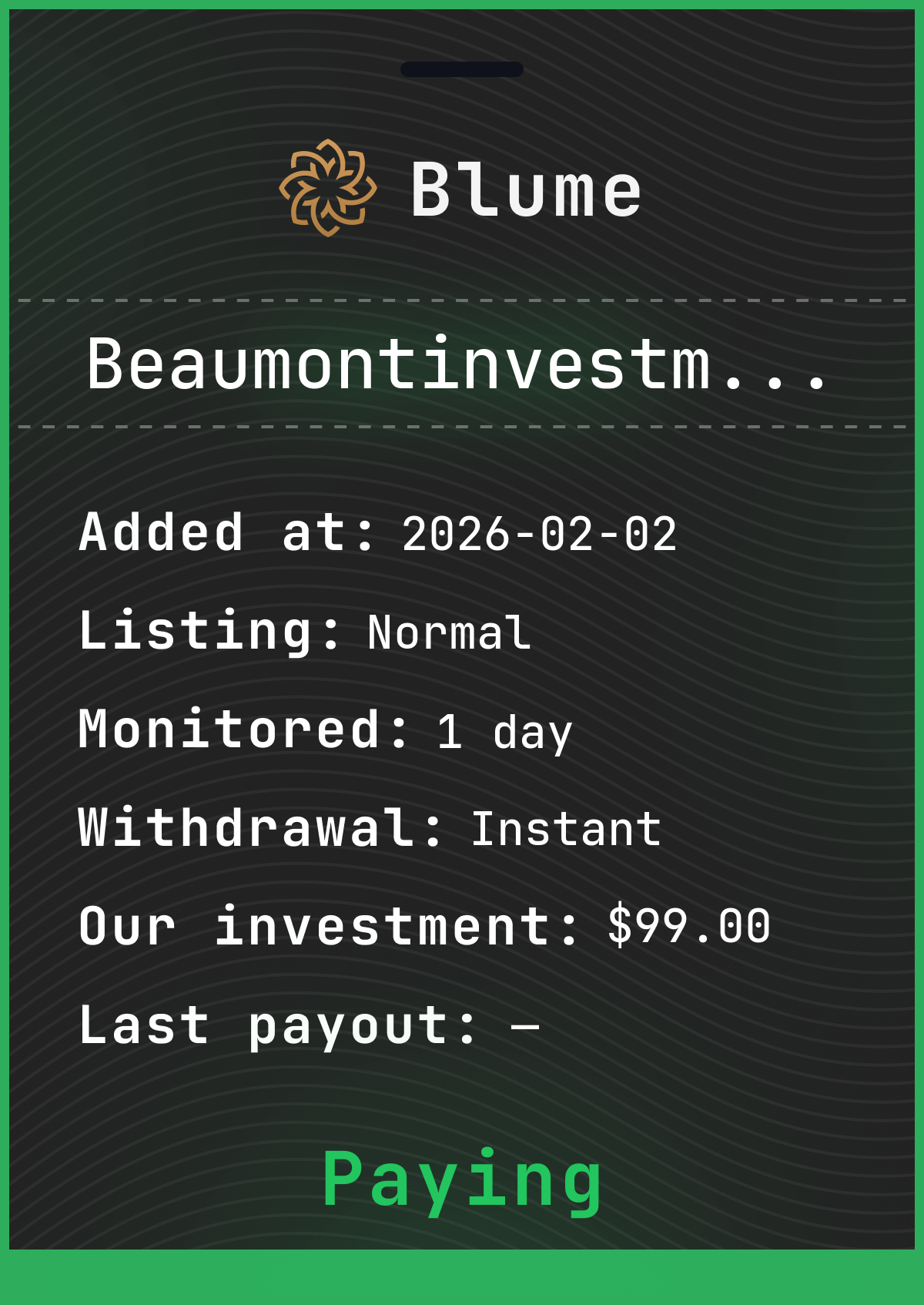 Monitored by blume-monitor.com