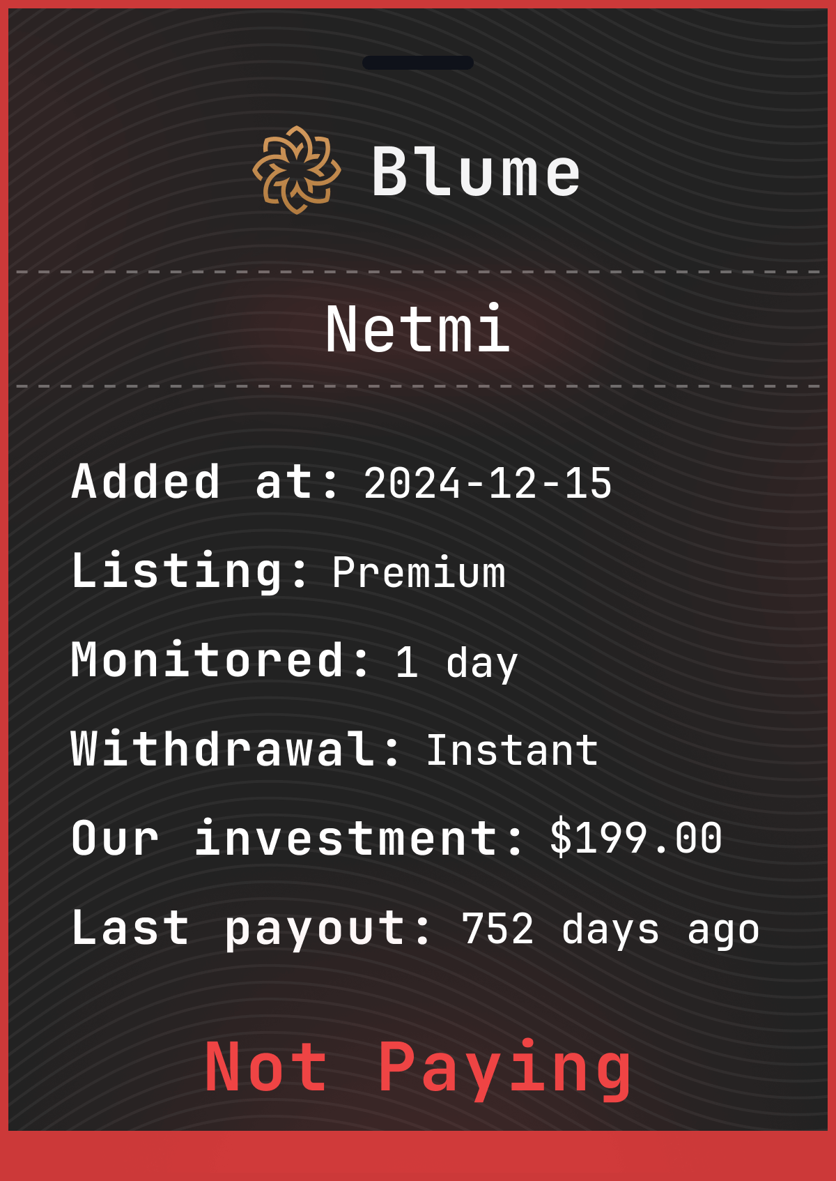 Monitored by blume-monitor.com