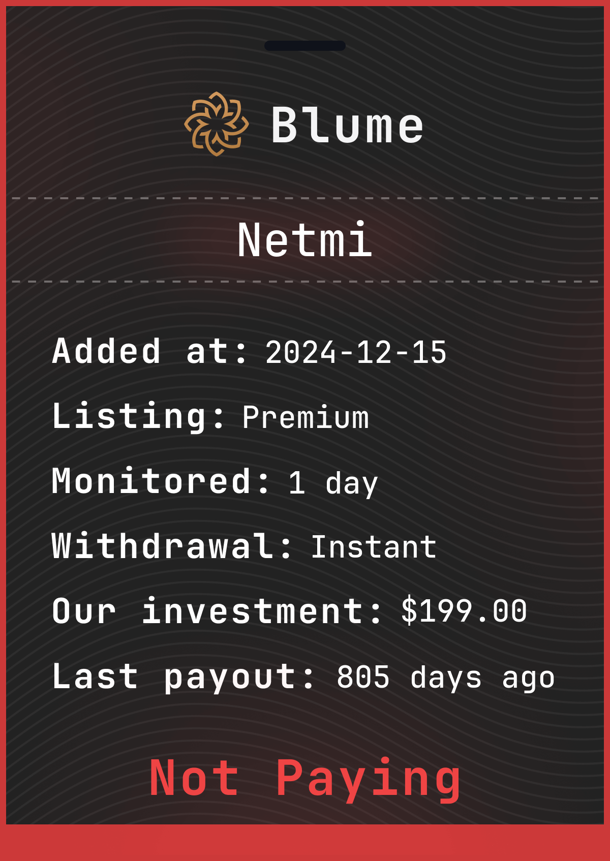 Monitored by blume-monitor.com