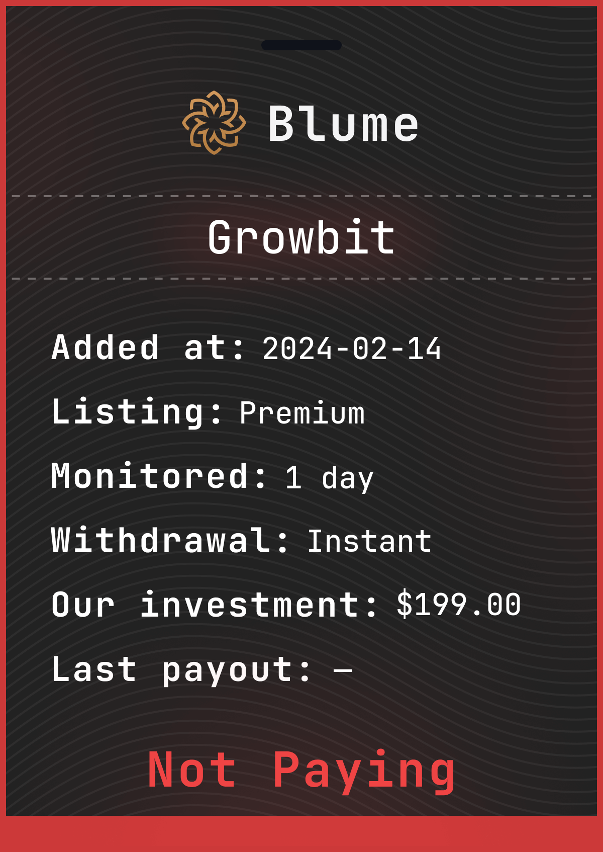 Monitored by blume-monitor.com