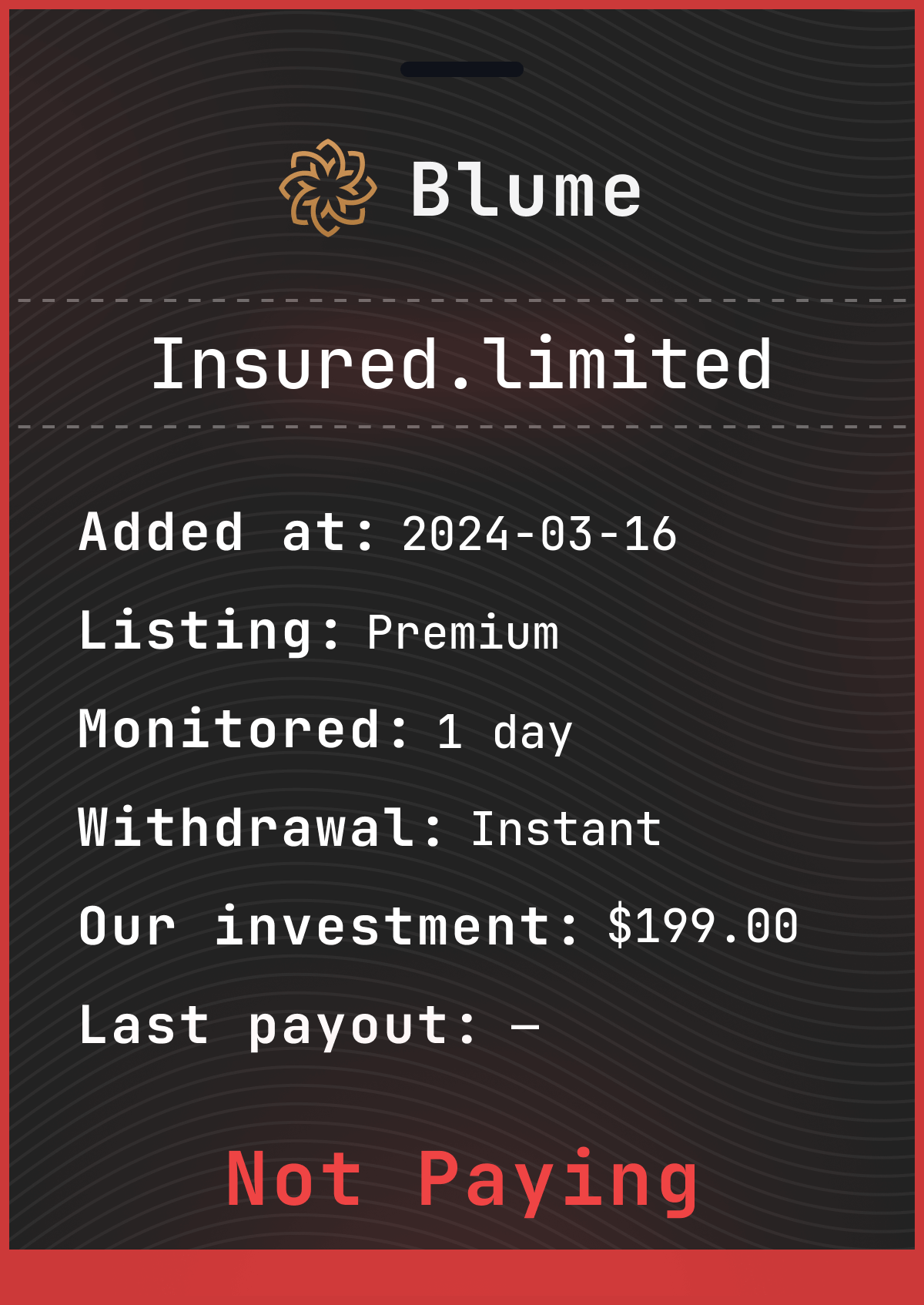 Monitored by blume-monitor.com