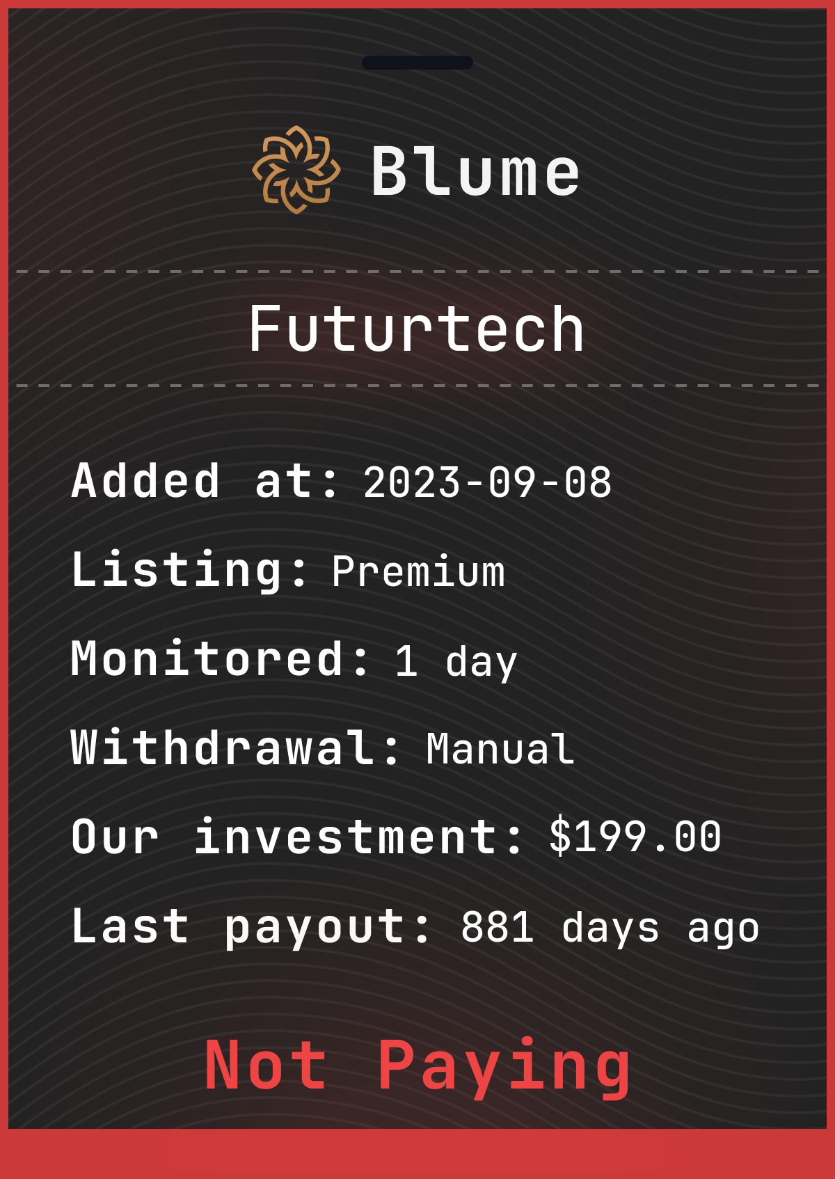 Monitored by blume-monitor.com