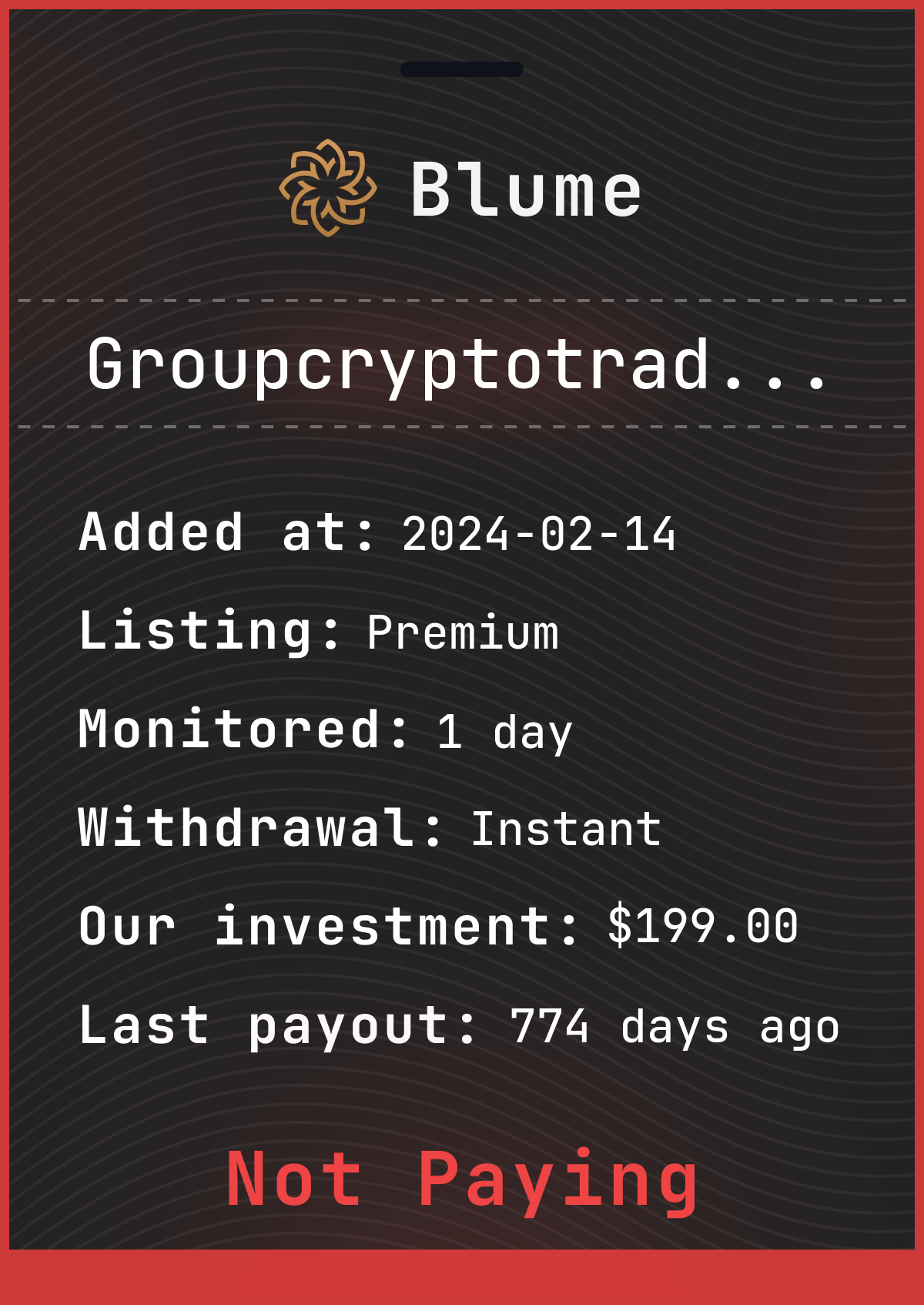 Monitored by blume-monitor.com