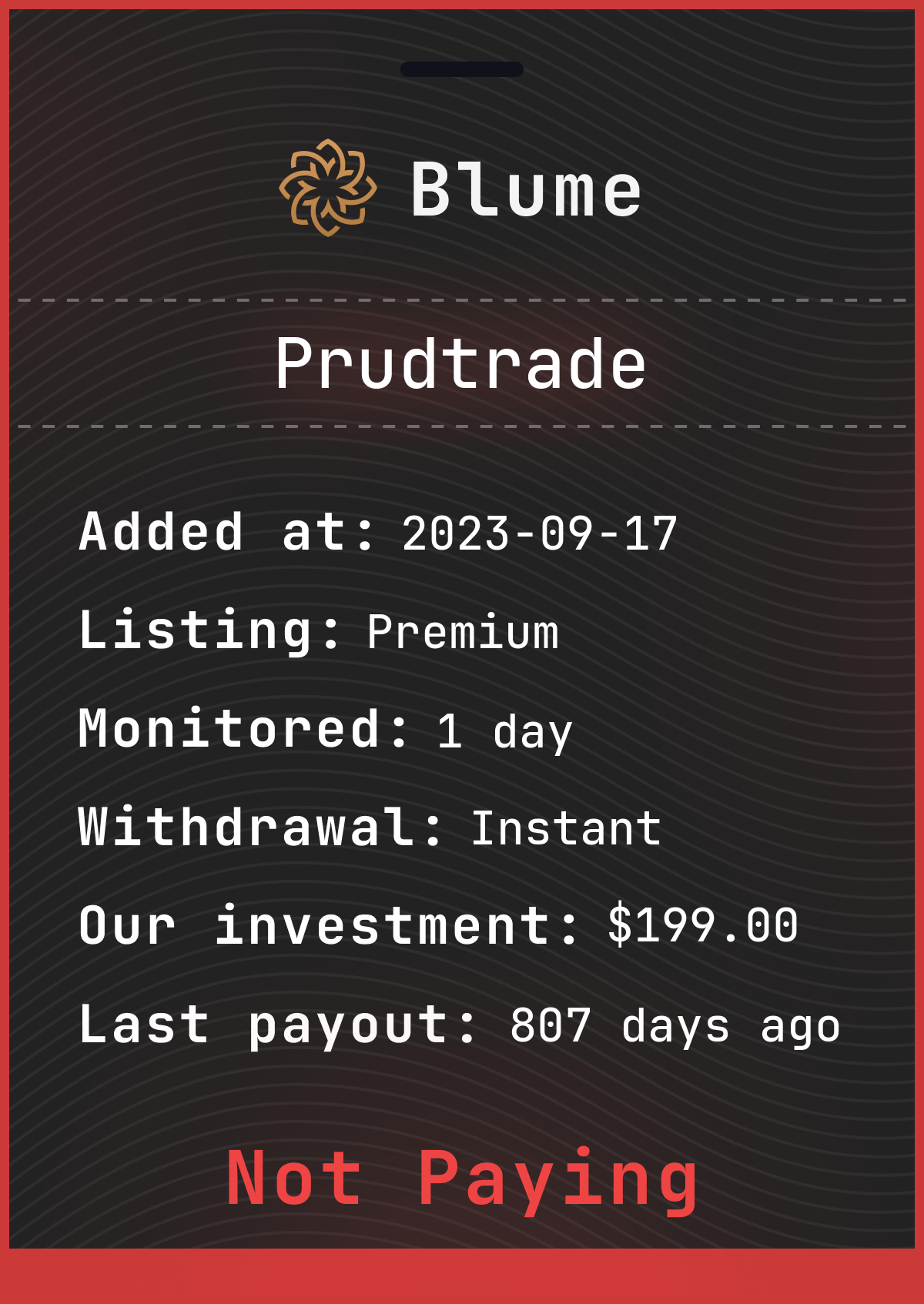 Monitored by blume-monitor.com