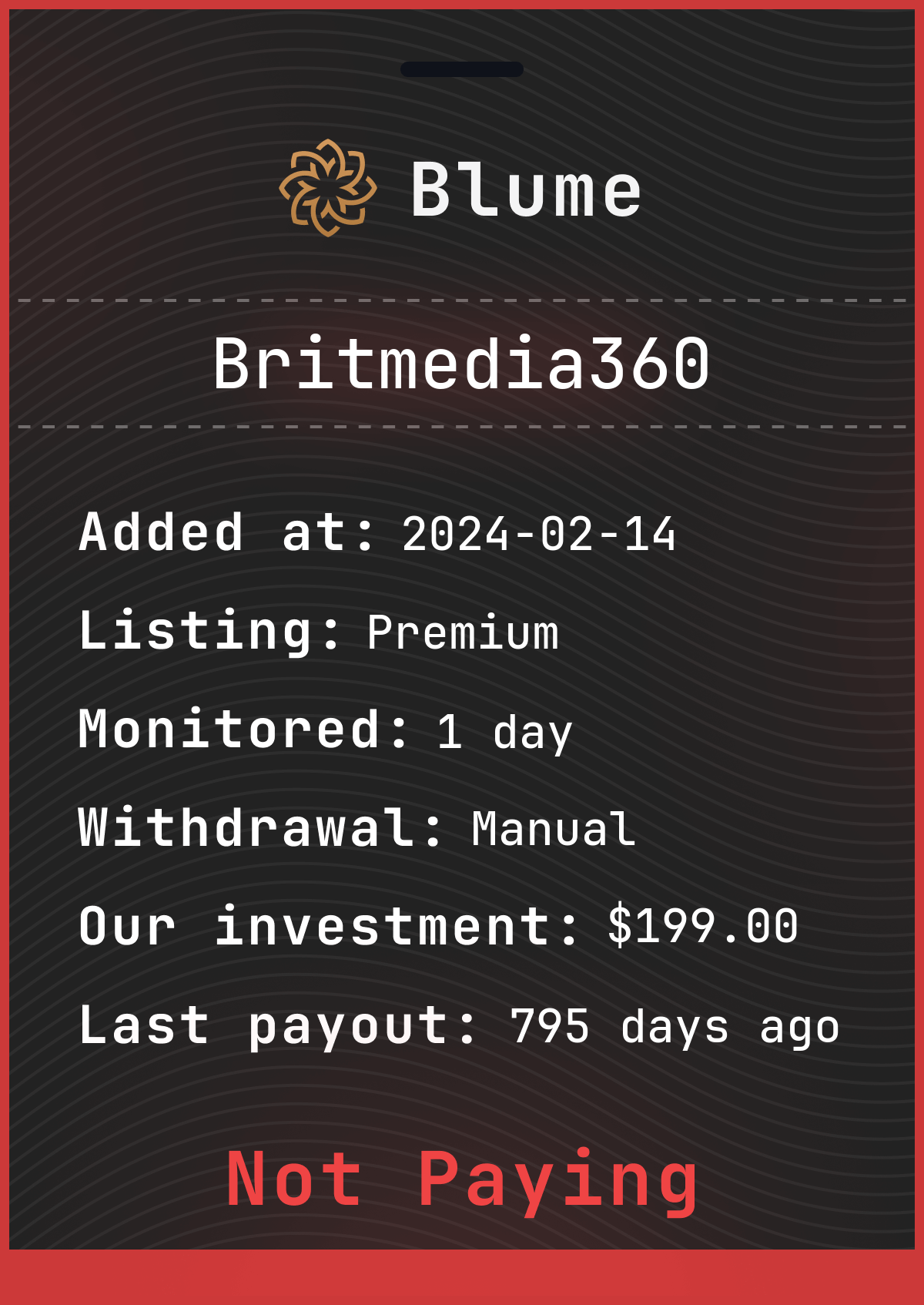 Monitored by blume-monitor.com