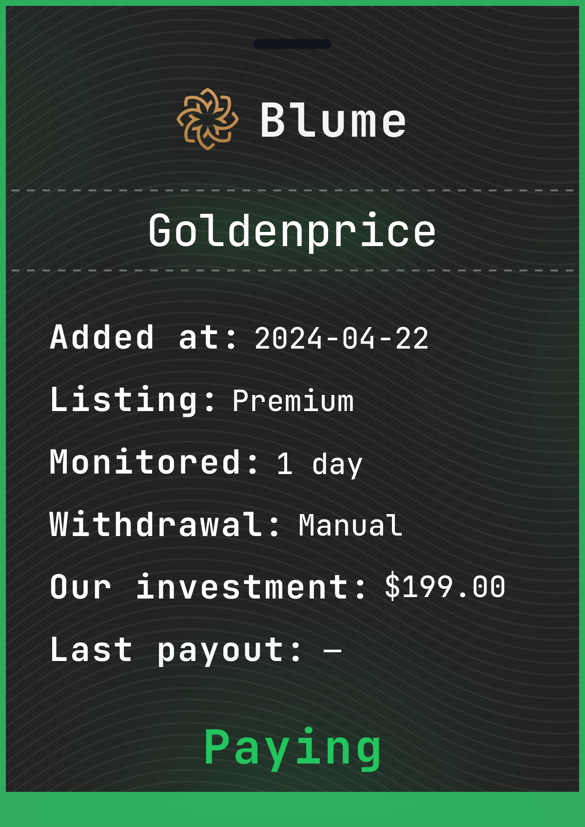 Monitored by blume-monitor.com