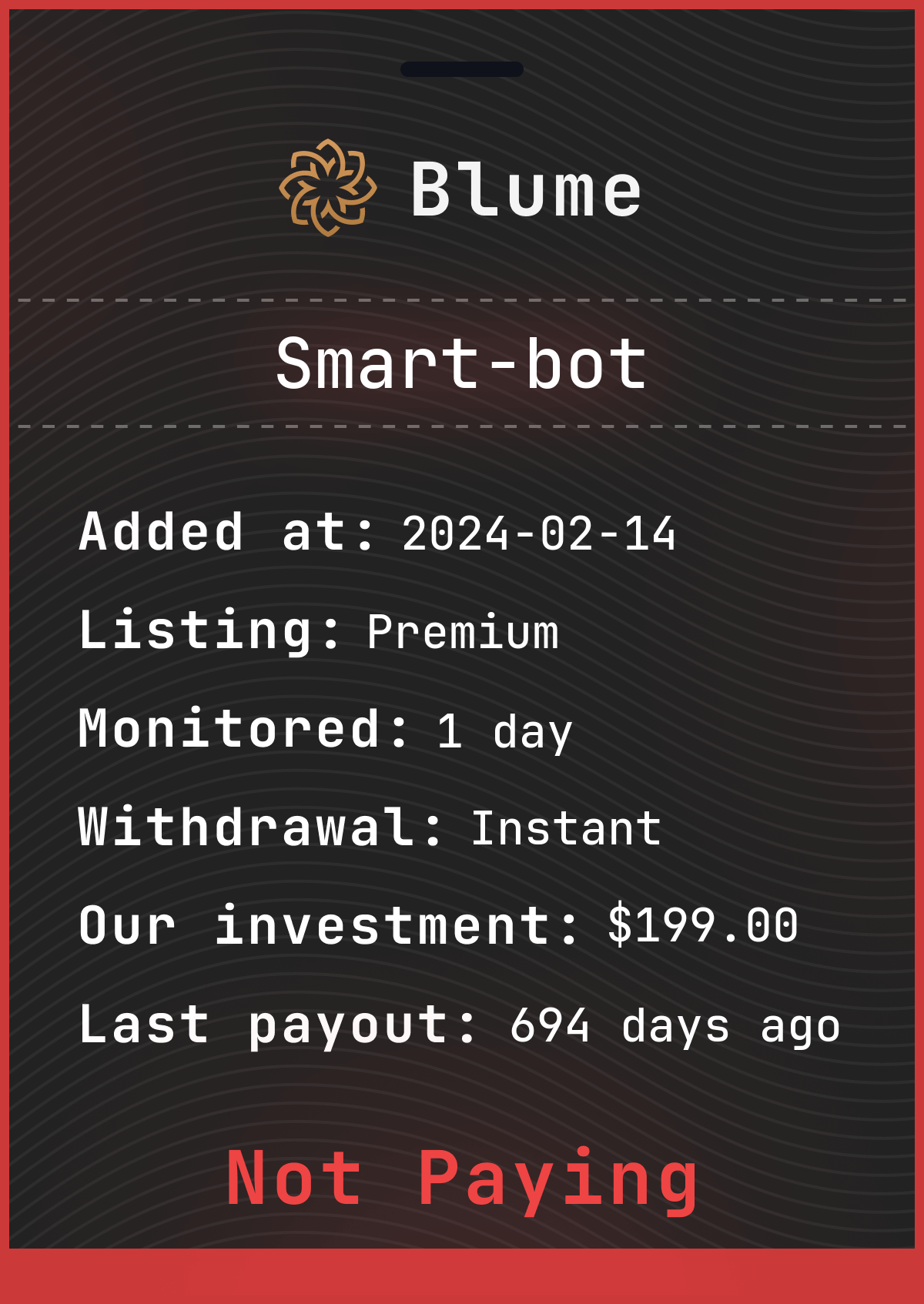 Monitored by blume-monitor.com