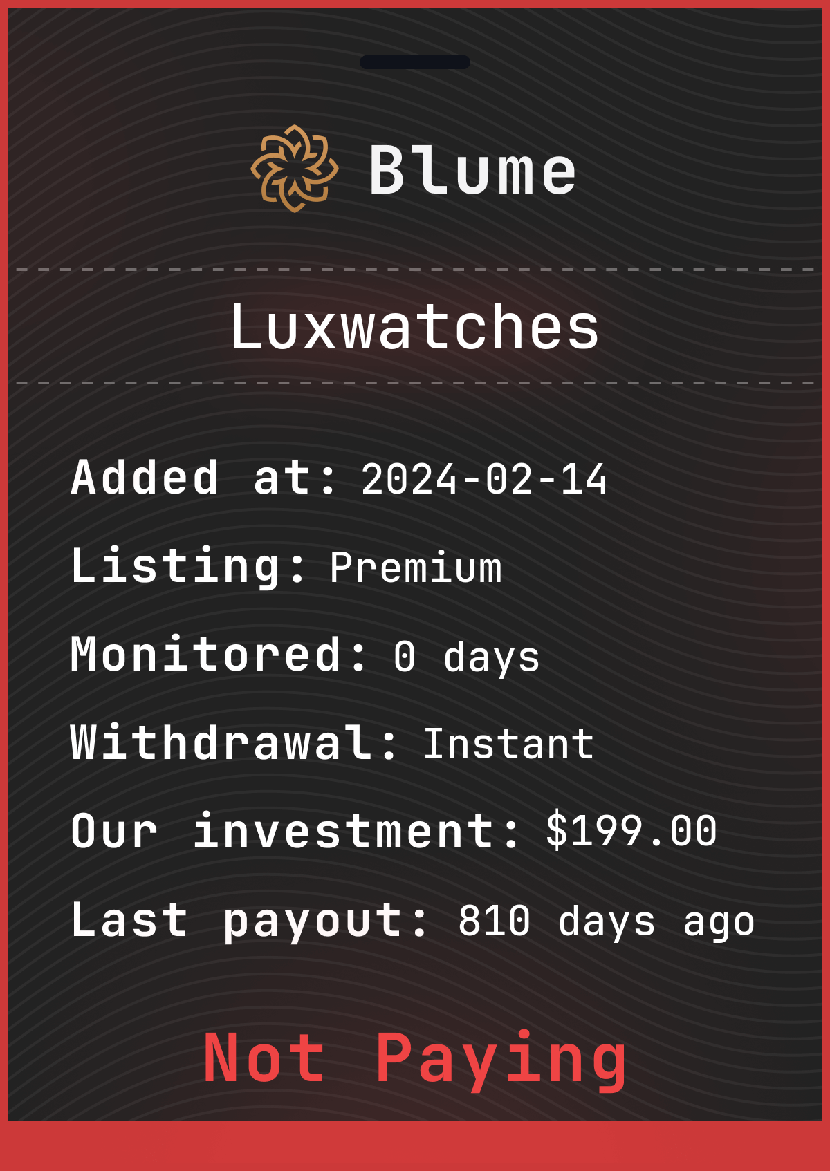 Monitored by blume-monitor.com