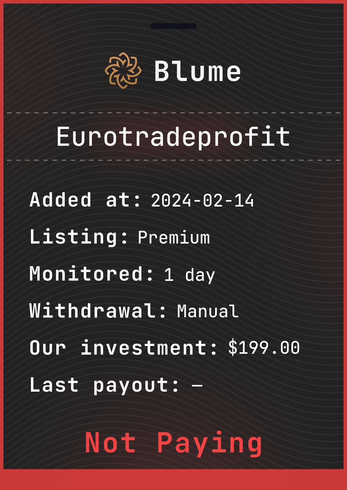 Monitored by blume-monitor.com